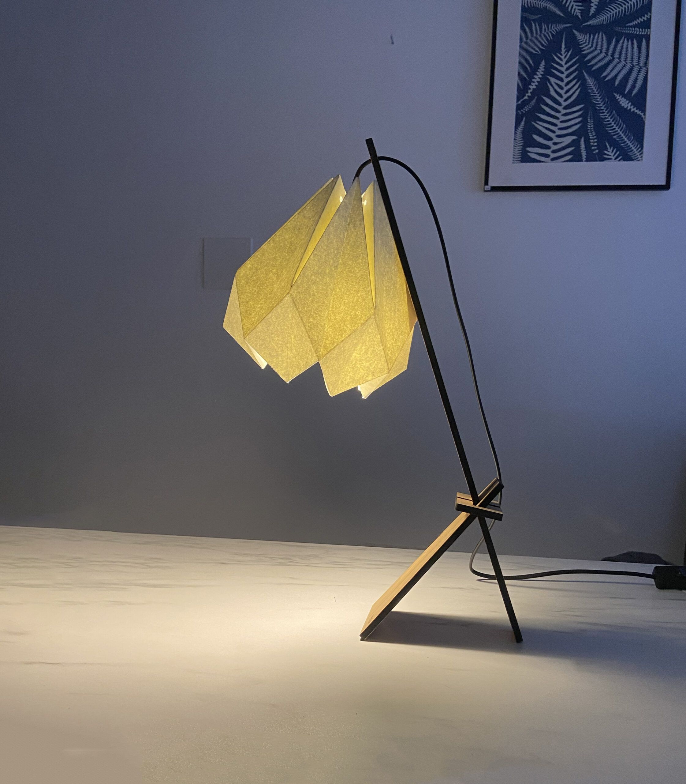 Lámpara de madera y Origami Bell - Imagen 5